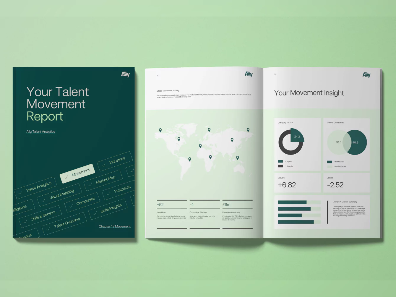 Ally Talent Analytics Report Mockup